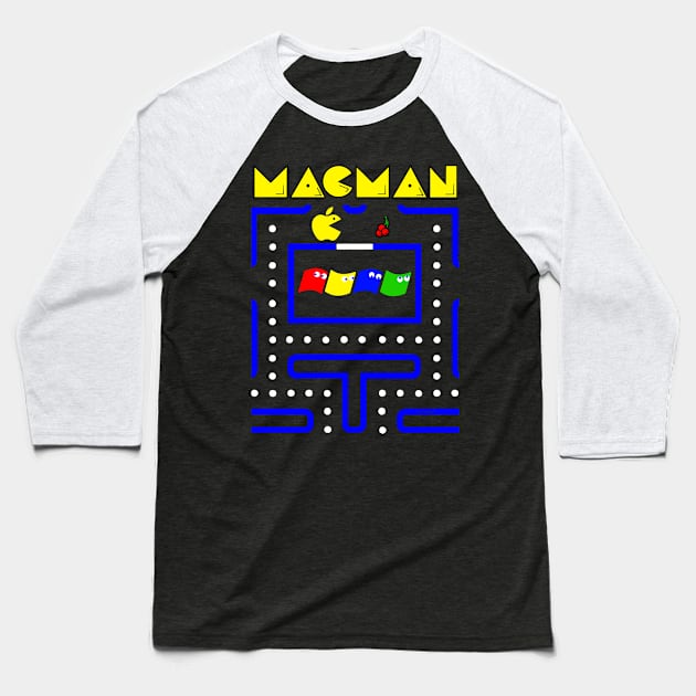 Mac Man Baseball T-Shirt by emoryarts